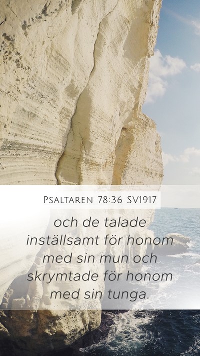 Psaltaren 78:36 SV1917 Bible Verse Image