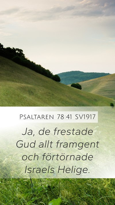 Psaltaren 78:41 SV1917 Bible Verse Image