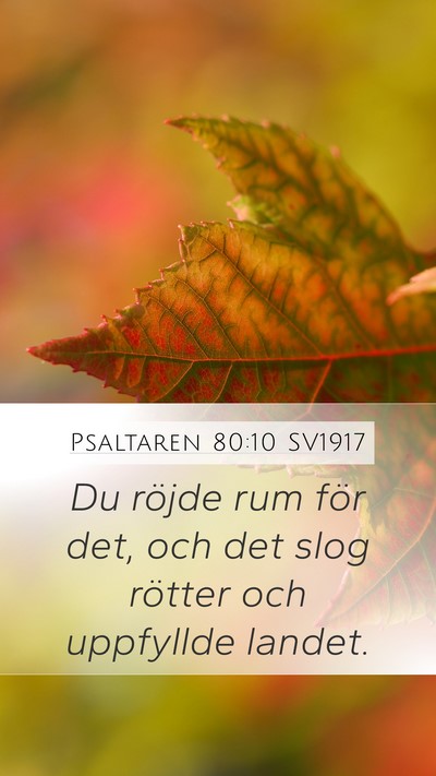 Psaltaren 80:10 SV1917 Bible Verse Image