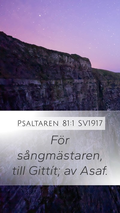 Psaltaren 81:1 SV1917 Bible Verse Image
