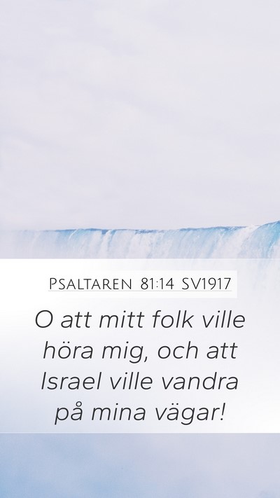 Psaltaren 81:14 SV1917 Bible Verse Image