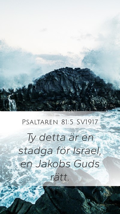 Psaltaren 81:5 SV1917 Bible Verse Image