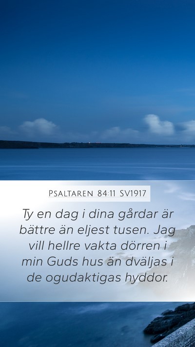 Psaltaren 84:11 SV1917 Bible Verse Image