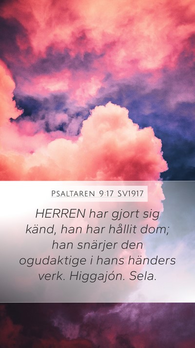 Psaltaren 9:17 SV1917 Bible Verse Image
