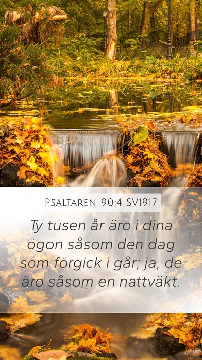 Psaltaren 90:4 SV1917 Bible Verse Image