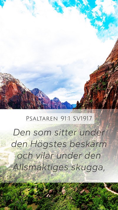 Psaltaren 91:1 SV1917 Bible Verse Image