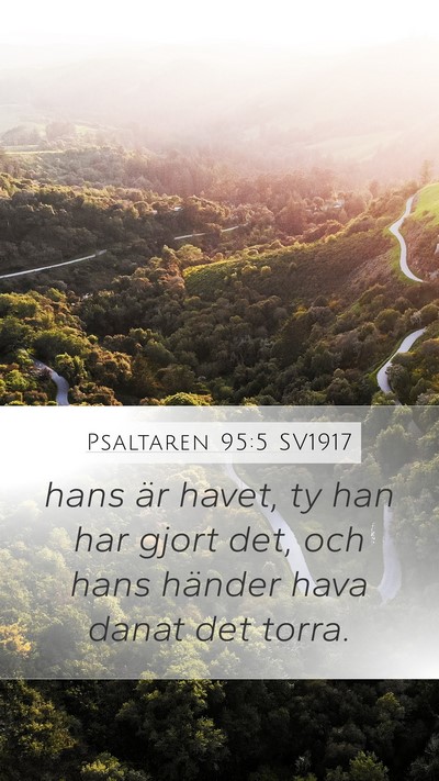 Psaltaren 95:5 SV1917 Bible Verse Image