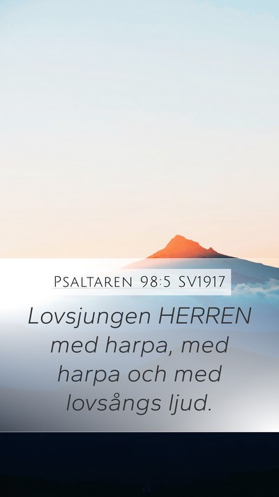 Psaltaren 98:5 SV1917 Bible Verse Image