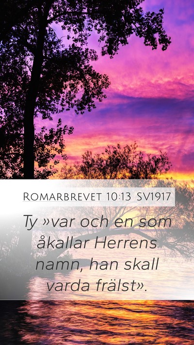 Romarbrevet 10:13 SV1917 Bible Verse Image