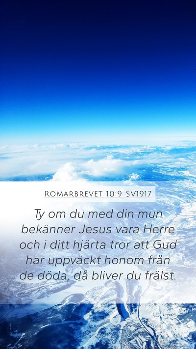 Romarbrevet 10:9 SV1917 Bible Verse Image