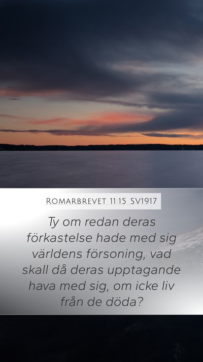Romarbrevet 11:15 SV1917 Bible Verse Image