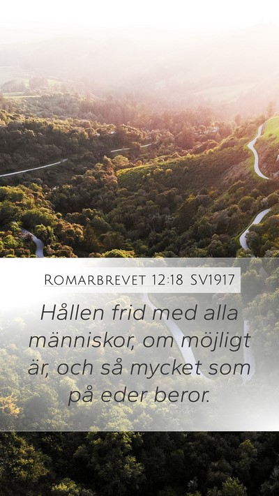 Romarbrevet 12:18 SV1917 Bible Verse Image