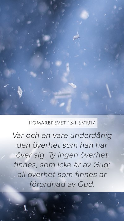 Romarbrevet 13:1 SV1917 Bible Verse Image