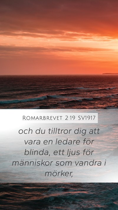 Romarbrevet 2:19 SV1917 Bible Verse Image