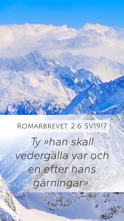 Romarbrevet 2:6 SV1917 Bible Verse Image