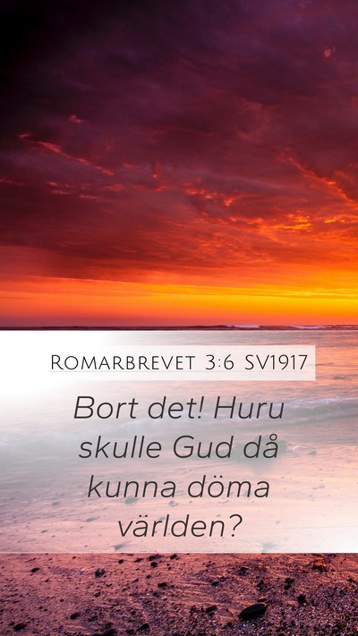 Romarbrevet 3:6 SV1917 Bible Verse Image