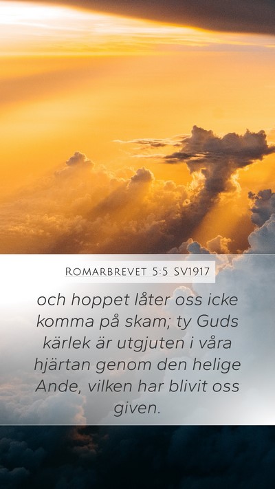 Romarbrevet 5:5 SV1917 Bible Verse Image