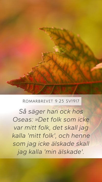 Romarbrevet 9:25 SV1917 Bible Verse Image