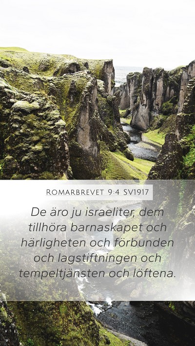 Romarbrevet 9:4 SV1917 Bible Verse Image