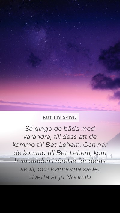 Rut 1:19 SV1917 Bible Verse Image