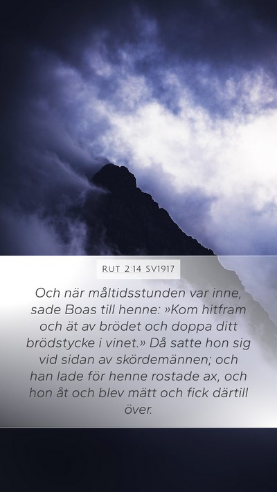 Rut 2:14 SV1917 Bible Verse Image