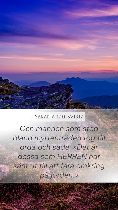 Sakaria 1:10 SV1917 Bible Verse Image