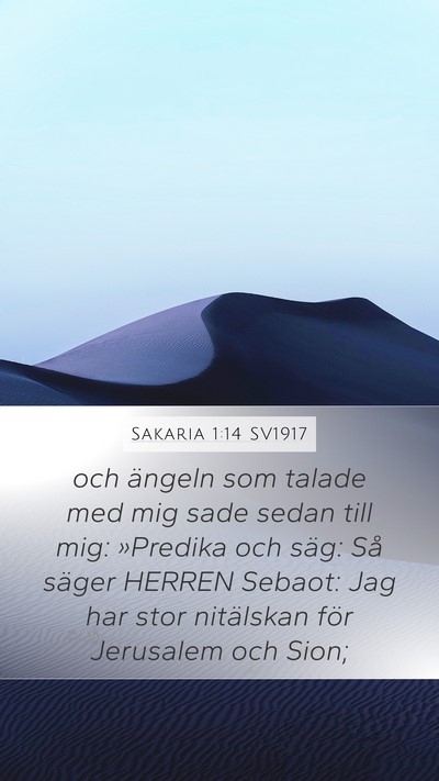 Sakaria 1:14 SV1917 Bible Verse Image