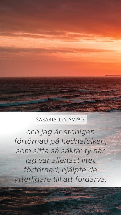Sakaria 1:15 SV1917 Bible Verse Image