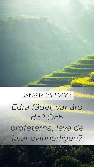 Sakaria 1:5 SV1917 Bible Verse Image