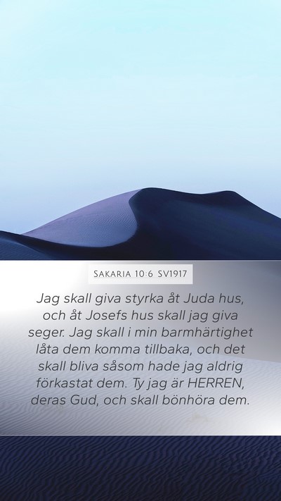 Sakaria 10:6 SV1917 Bible Verse Image