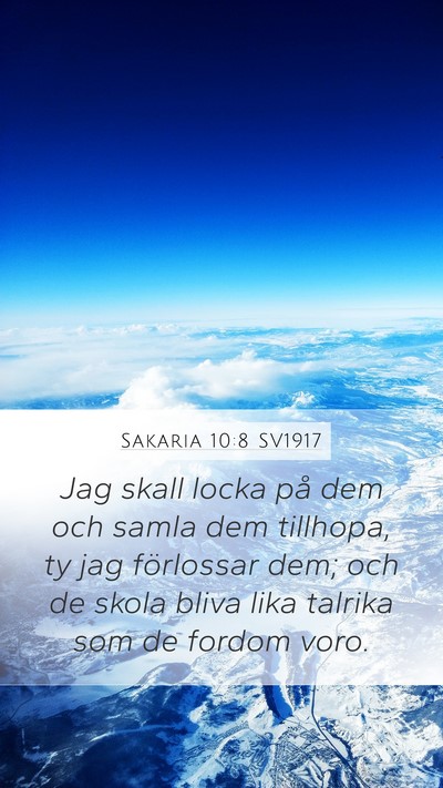 Sakaria 10:8 SV1917 Bible Verse Image