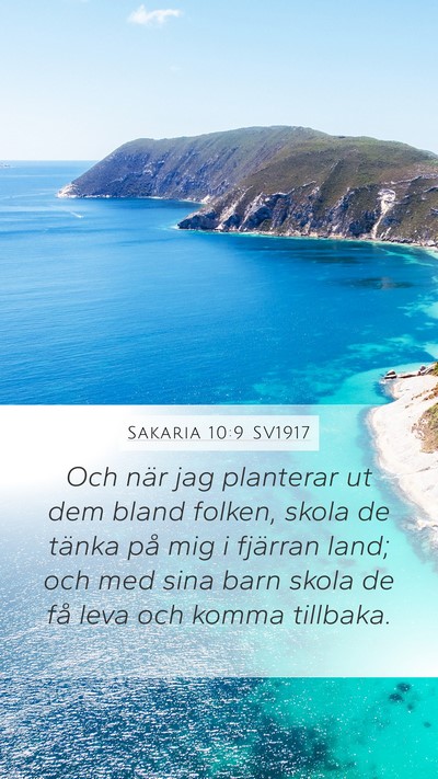 Sakaria 10:9 SV1917 Bible Verse Image