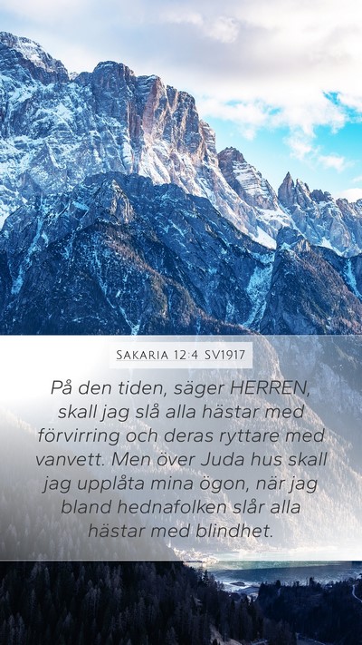Sakaria 12:4 SV1917 Bible Verse Image