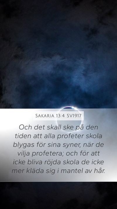 Sakaria 13:4 SV1917 Bible Verse Image