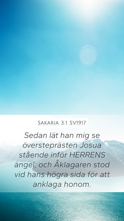 Sakaria 3:1 SV1917 Bible Verse Image