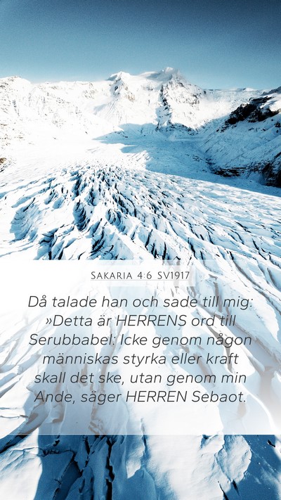 Sakaria 4:6 SV1917 Bible Verse Image