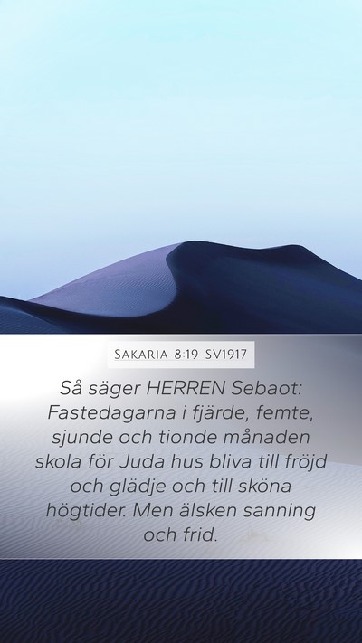Sakaria 8:19 SV1917 Bible Verse Image