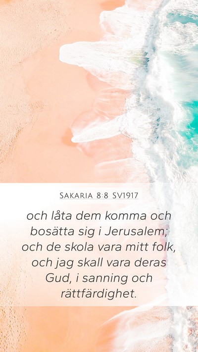 Sakaria 8:8 SV1917 Bible Verse Image