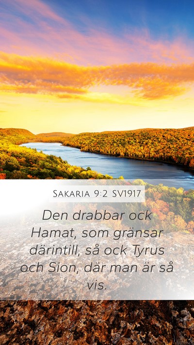 Sakaria 9:2 SV1917 Bible Verse Image