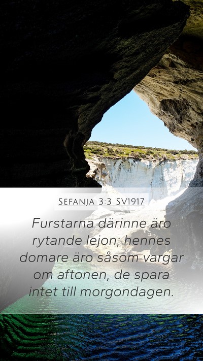 Sefanja 3:3 SV1917 Bible Verse Image