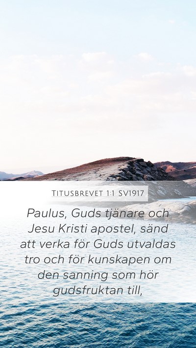 Titusbrevet 1:1 SV1917 Bible Verse Image
