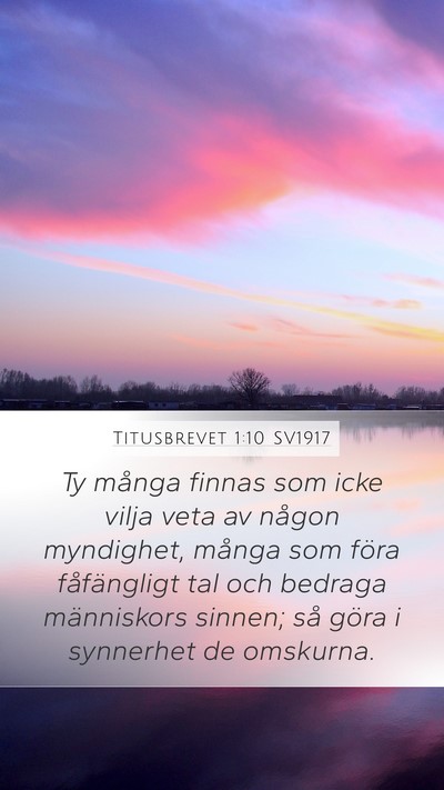 Titusbrevet 1:10 SV1917 Bible Verse Image