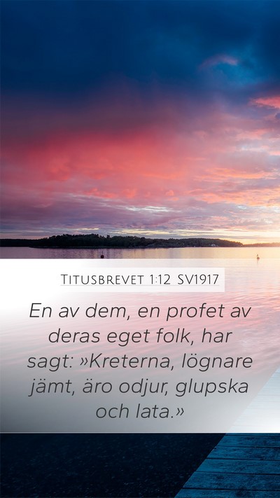 Titusbrevet 1:12 SV1917 Bible Verse Image