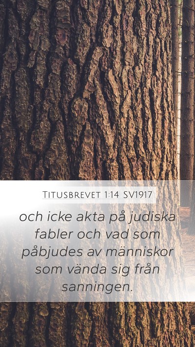 Titusbrevet 1:14 SV1917 Bible Verse Image
