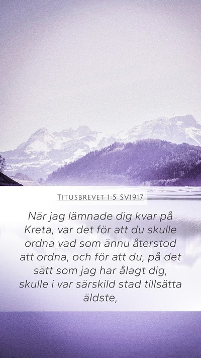 Titusbrevet 1:5 SV1917 Bible Verse Image