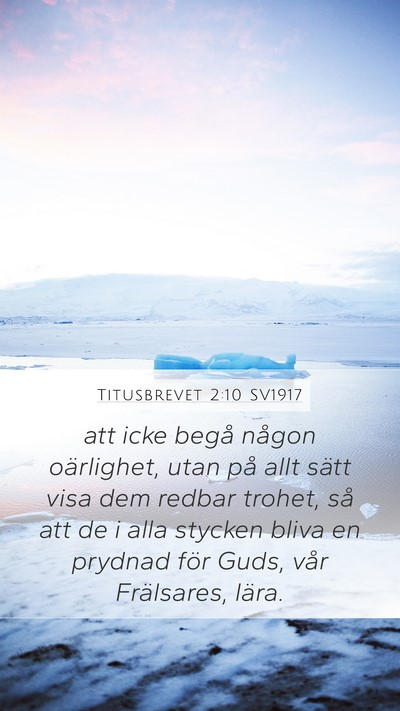 Titusbrevet 2:10 SV1917 Bible Verse Image