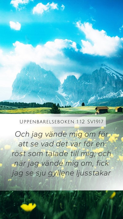 Uppenbarelseboken 1:12 SV1917 Bible Verse Image