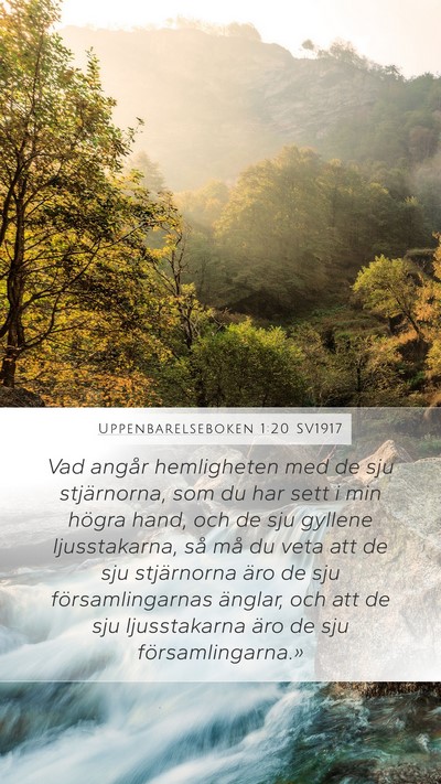 Uppenbarelseboken 1:20 SV1917 Bible Verse Image