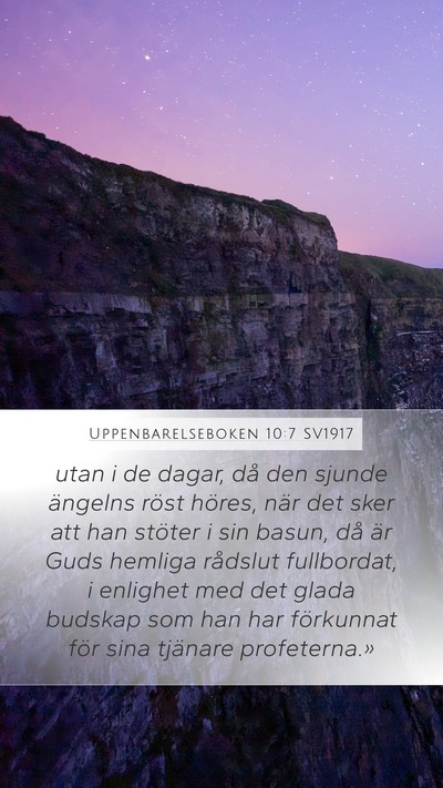 Uppenbarelseboken 10:7 SV1917 Bible Verse Image