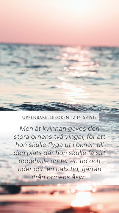 Uppenbarelseboken 12:14 SV1917 Bible Verse Image